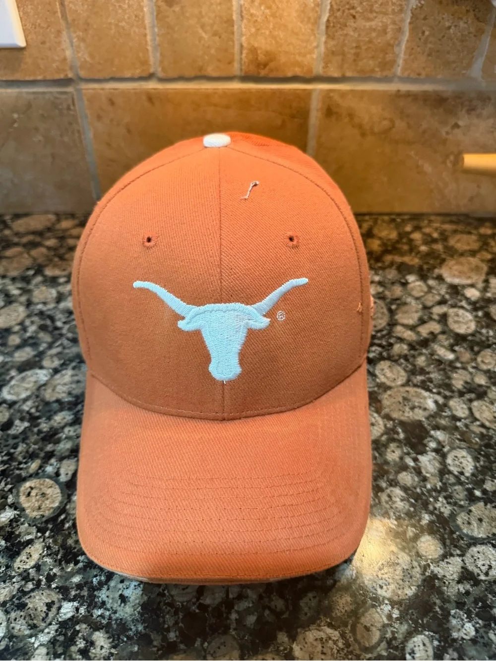 NCAA Orange and White Baseball Cap with Longhorn Accent